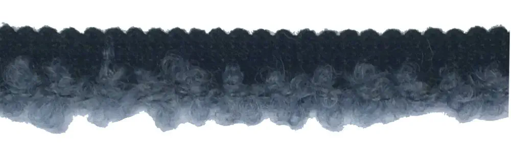 1,45 m Borte/Paspel 15 mm grau/schwarz