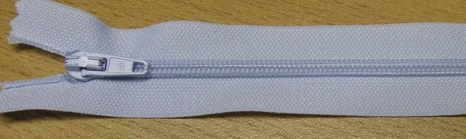 Reißverschluss blau hellblau, 040 cm Kunststoff nicht teilbar