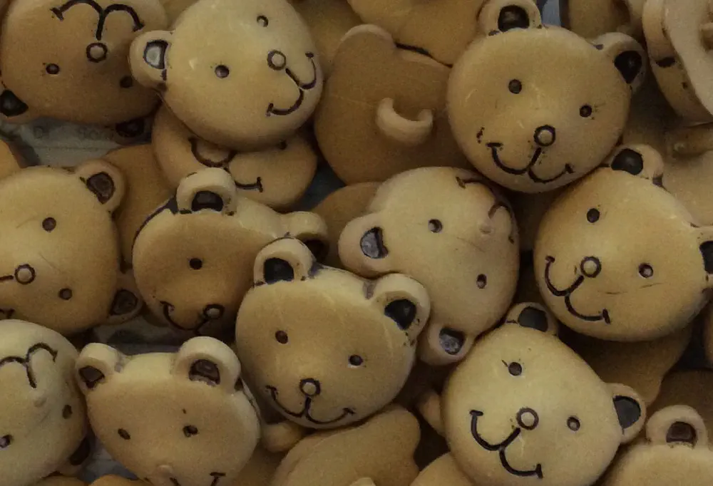 Knopf 18 mm Teddy braun