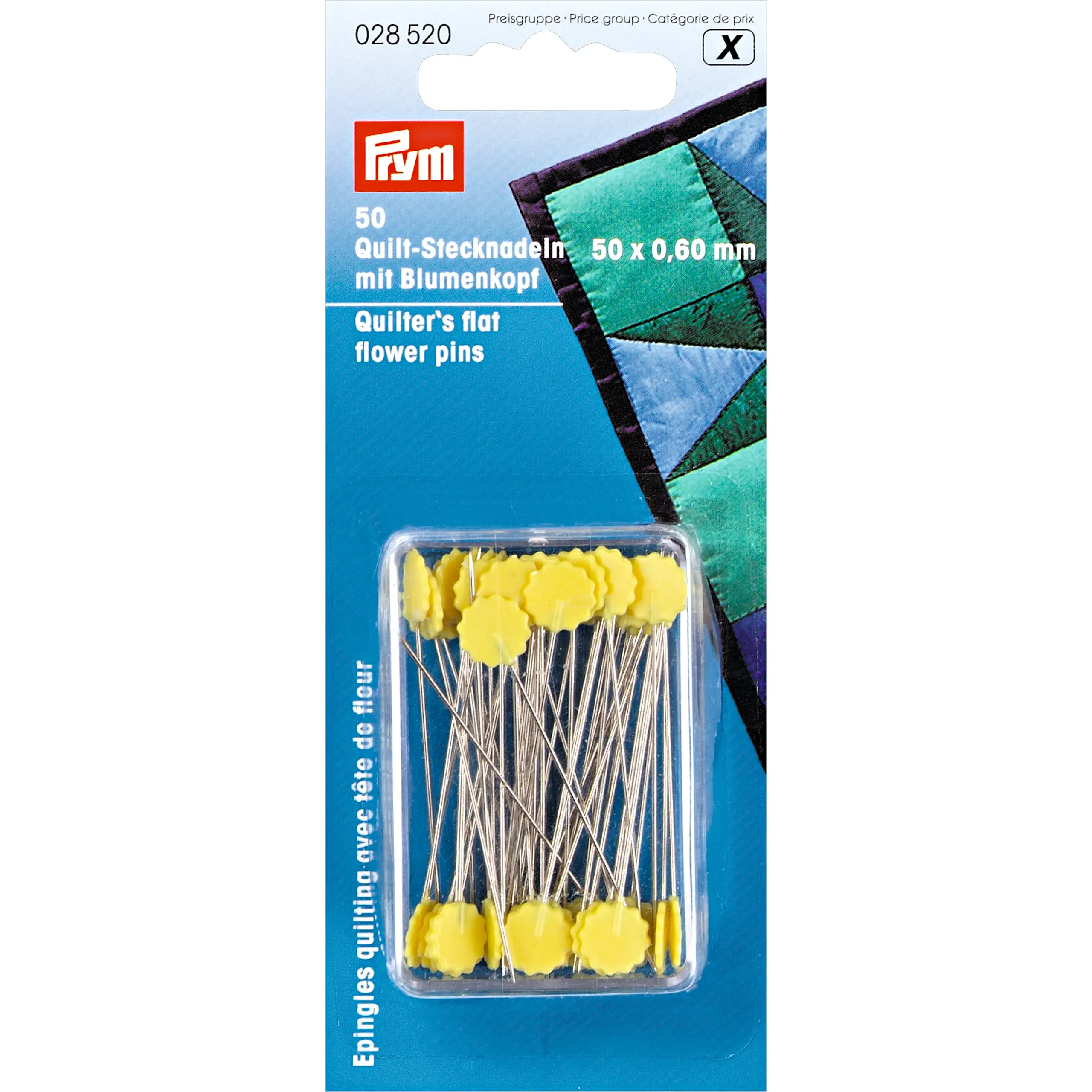 Prym 028520 Quilt-Stecknadeln mit Blumenkopf