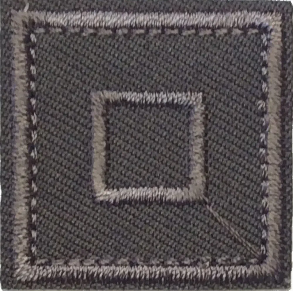 Applikation Quadrat 33 x 33 mm grau aufbügelbar