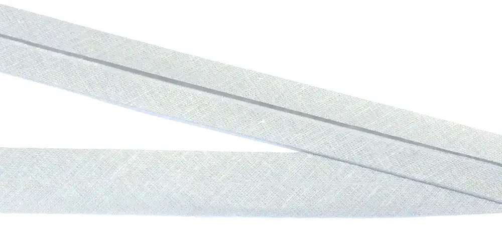 Bw-Schrägband 20 mm hellgrau vorgefalzt