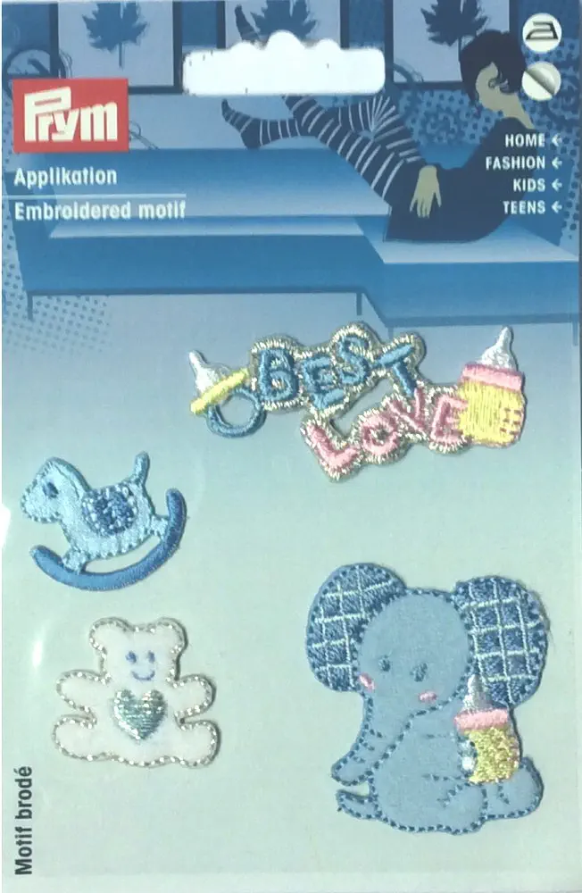 Prym 925377 Applikationen Baby Junge 5 Stück bis 40 mm x 40  mm aufbügelbar