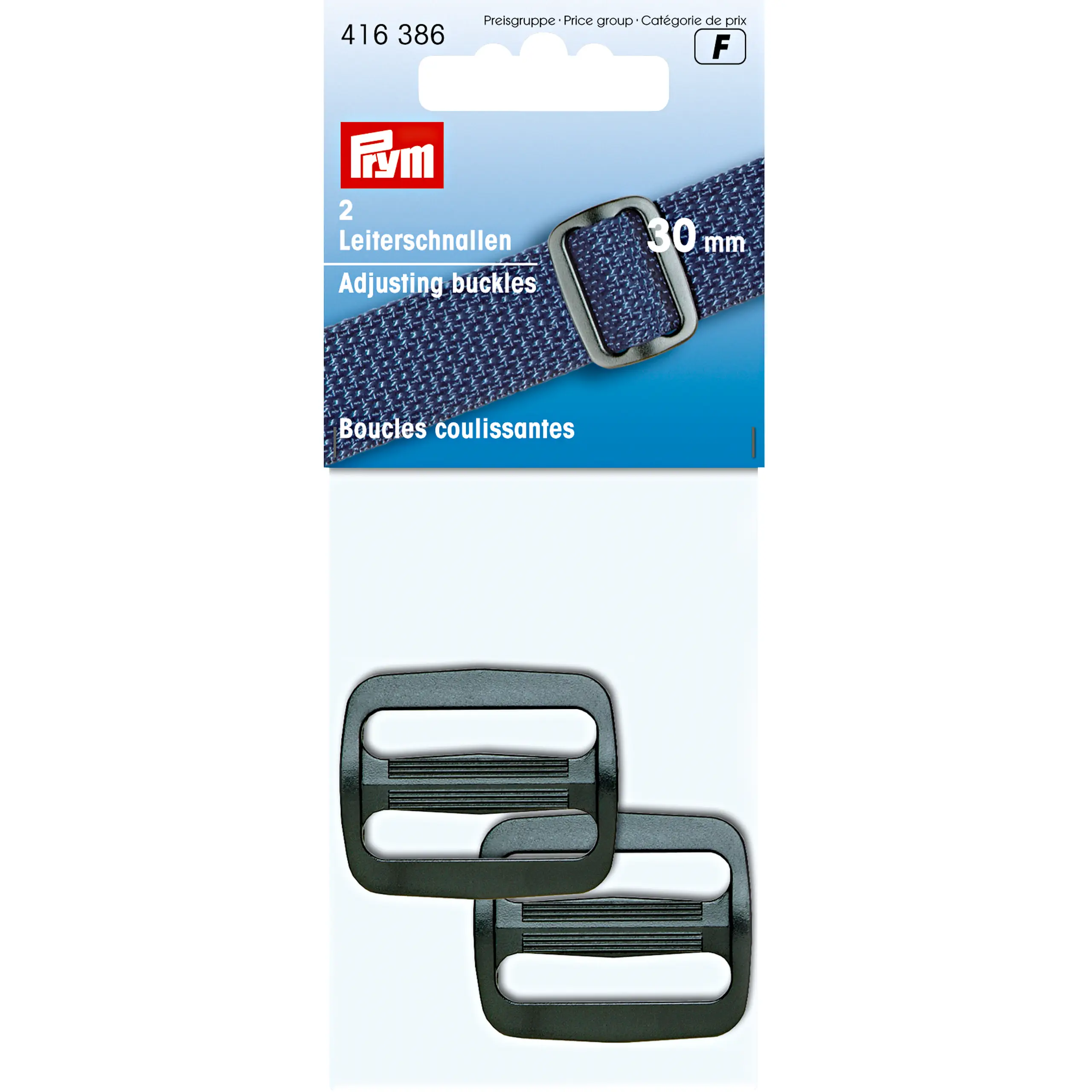 Prym 416386 Leiterschnallen Kunststoff 30 mm schwarz