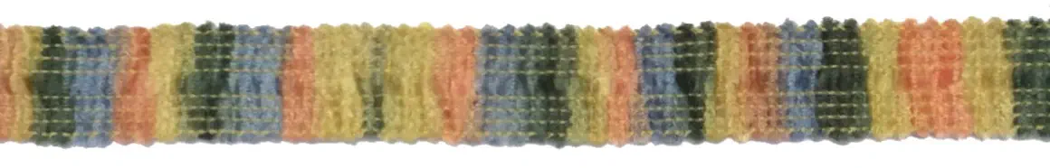 Einfaßband Chenille 15 mm beige/bunt