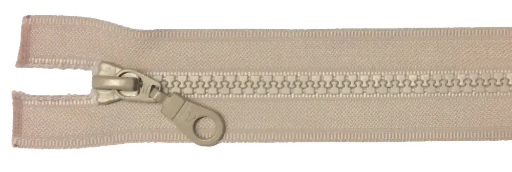 Reißverschluss beige, 065 cm Kunststoff teilbar Krampe