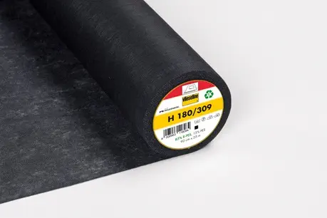 Bügeleinlage H 180 schwarz  1 m | 25 m