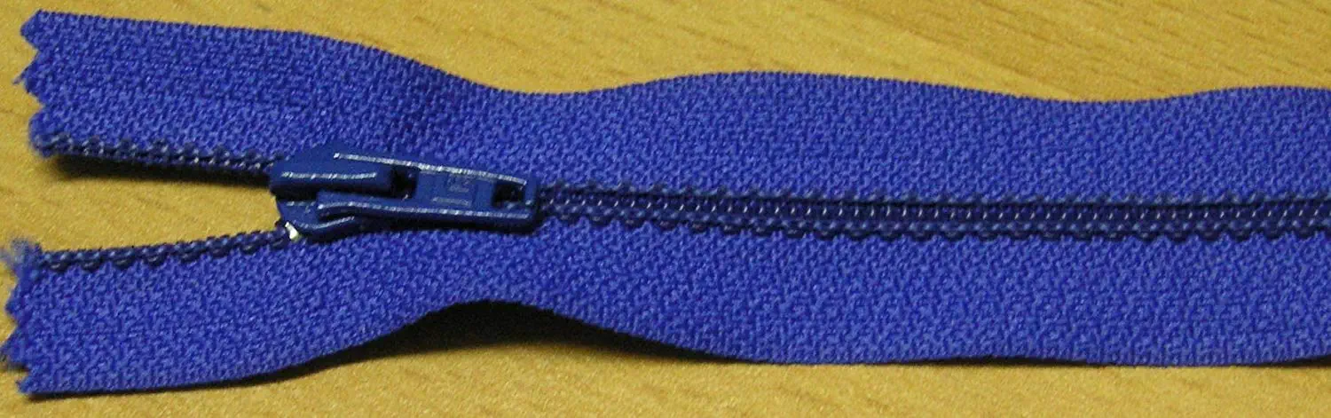 Reißverschluss blau royal, 018 cm Kunststoff nicht teilbar