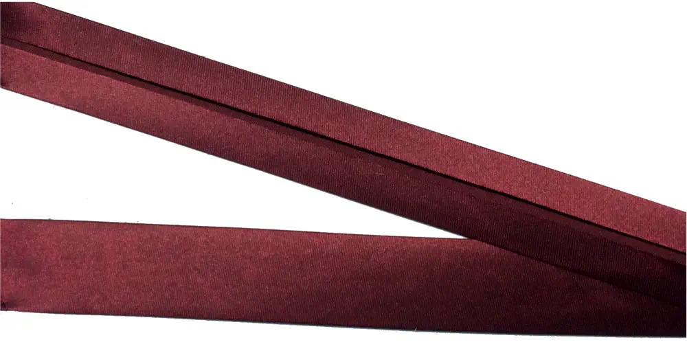 Satinschrägband 20 mm weinrot vorgefalzt