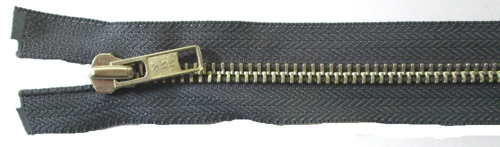 Reißverschluss grau dunkel, 052 cm Metall teilbar