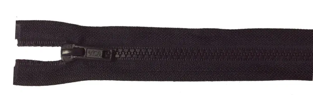 Reißverschluss schwarz, 035 cm Kunststoff teilbar Krampe