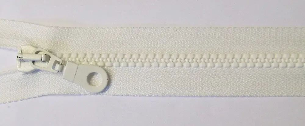 Reißverschluss creme, 045 cm Kunststoff teilbar Krampe