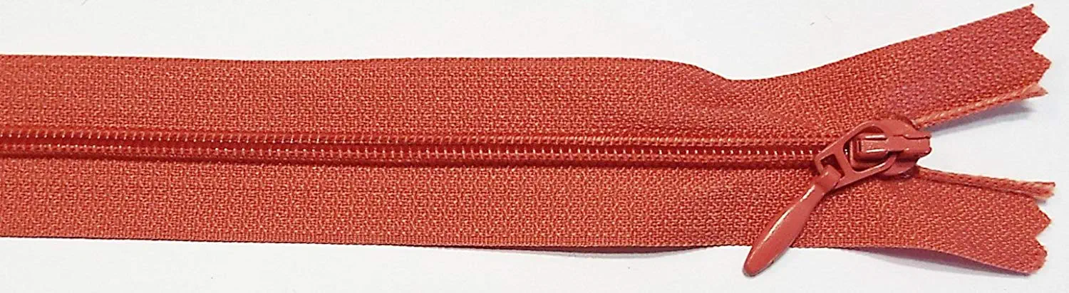 Reißverschluss rot koralle, 022 cm Kunststoff nicht teilbar R