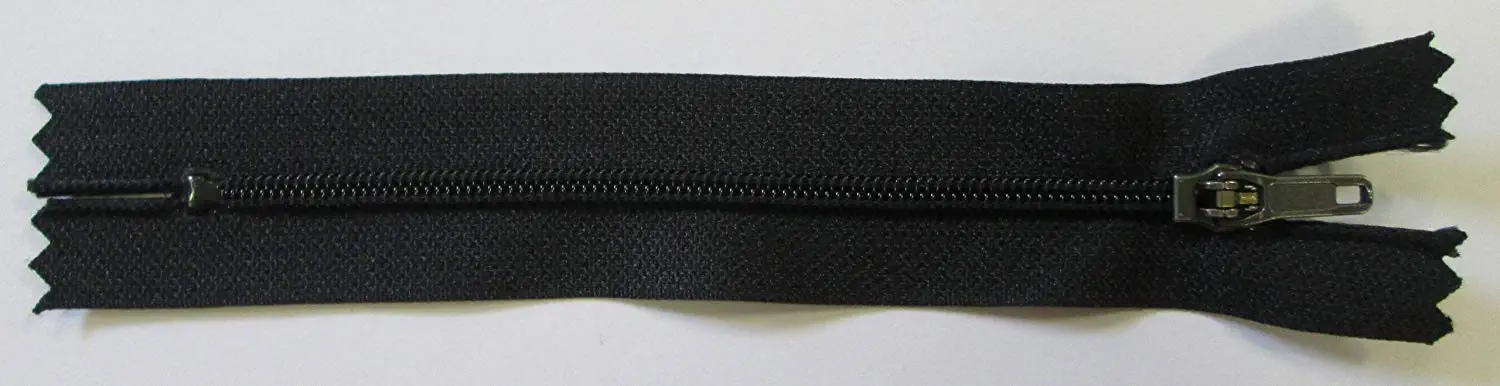 Reißverschluss schwarz, 012 cm Kunststoff nicht teilbar
