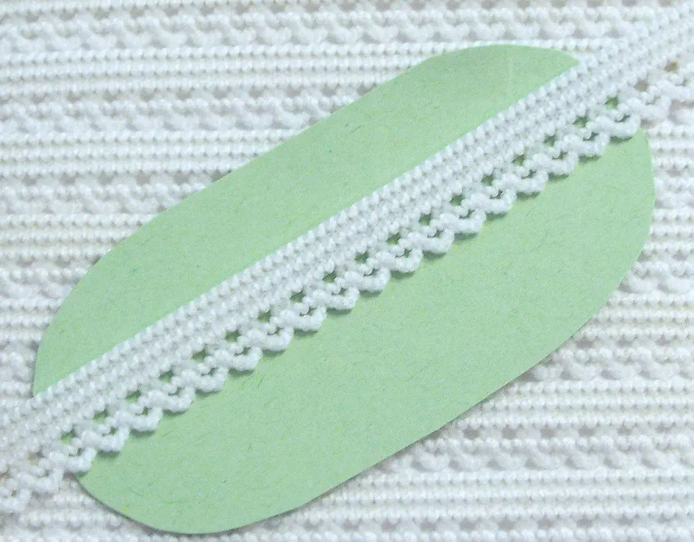 3 m Wäschespitze elastisch 12 mm weiß