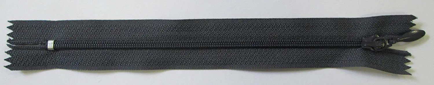 Reißverschluss grau dunkel, 016 cm Kunststoff nicht teilbar