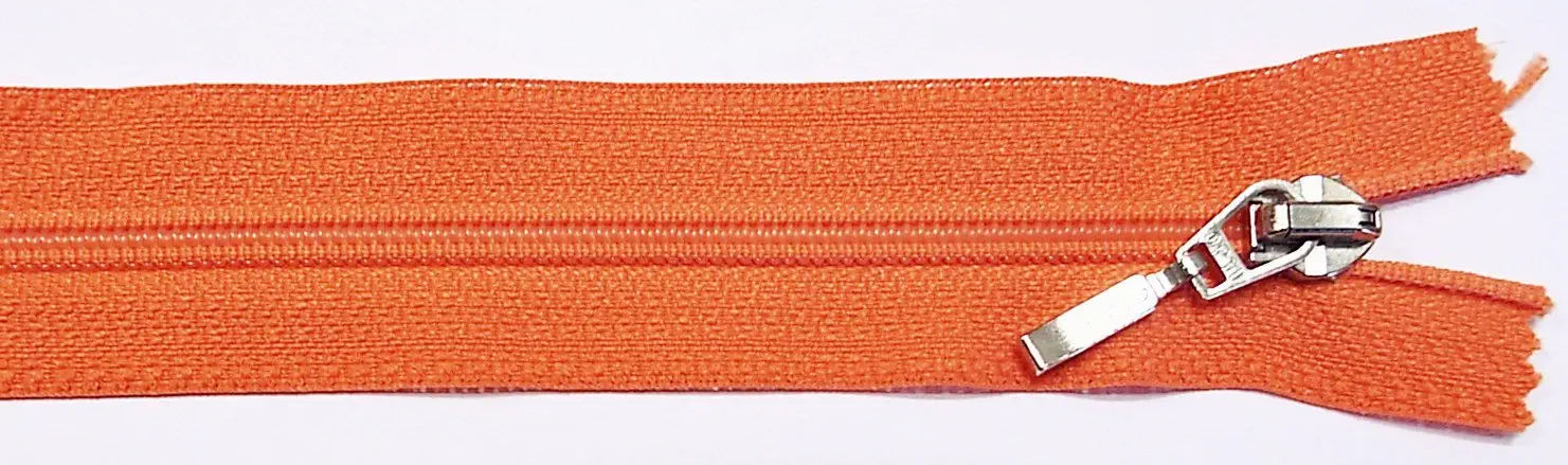 Reißverschluss orange apricot, 055 cm Kunststoff teilbar Spirale R