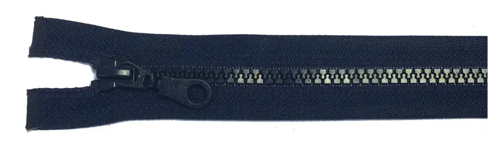 Reißverschluss blau dunkelblau, 040 cm Kunststoff teilbar Krampe