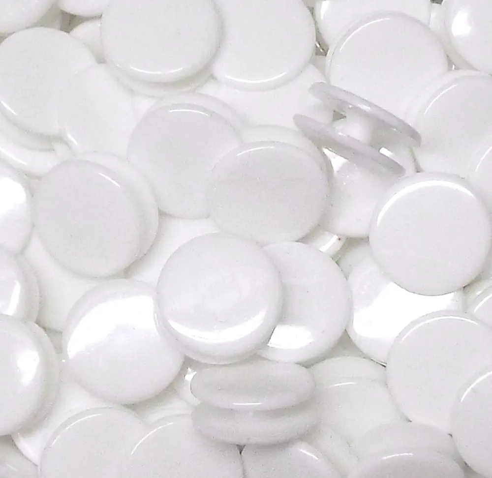 Wäscheknopf Doppelknopf 15 mm weiß