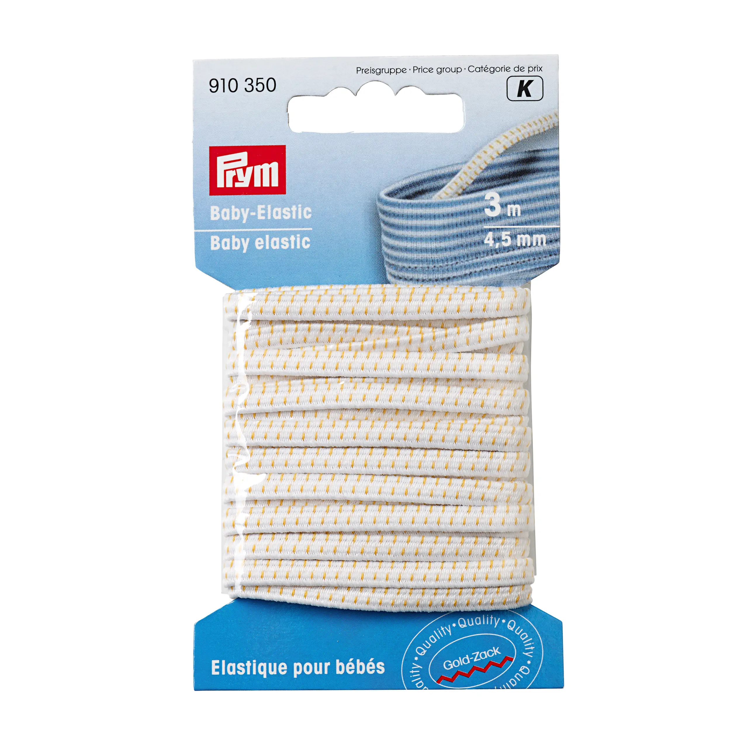 Prym 910350 3 m Baby-Elastic 4,5 mm weiß