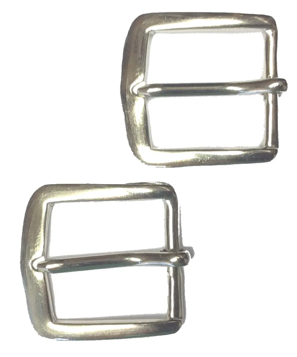 2 Gürtelschließen Stegbreite 25 mm silber