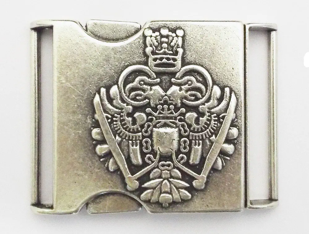 Steckschnalle alt silber 40 mm
