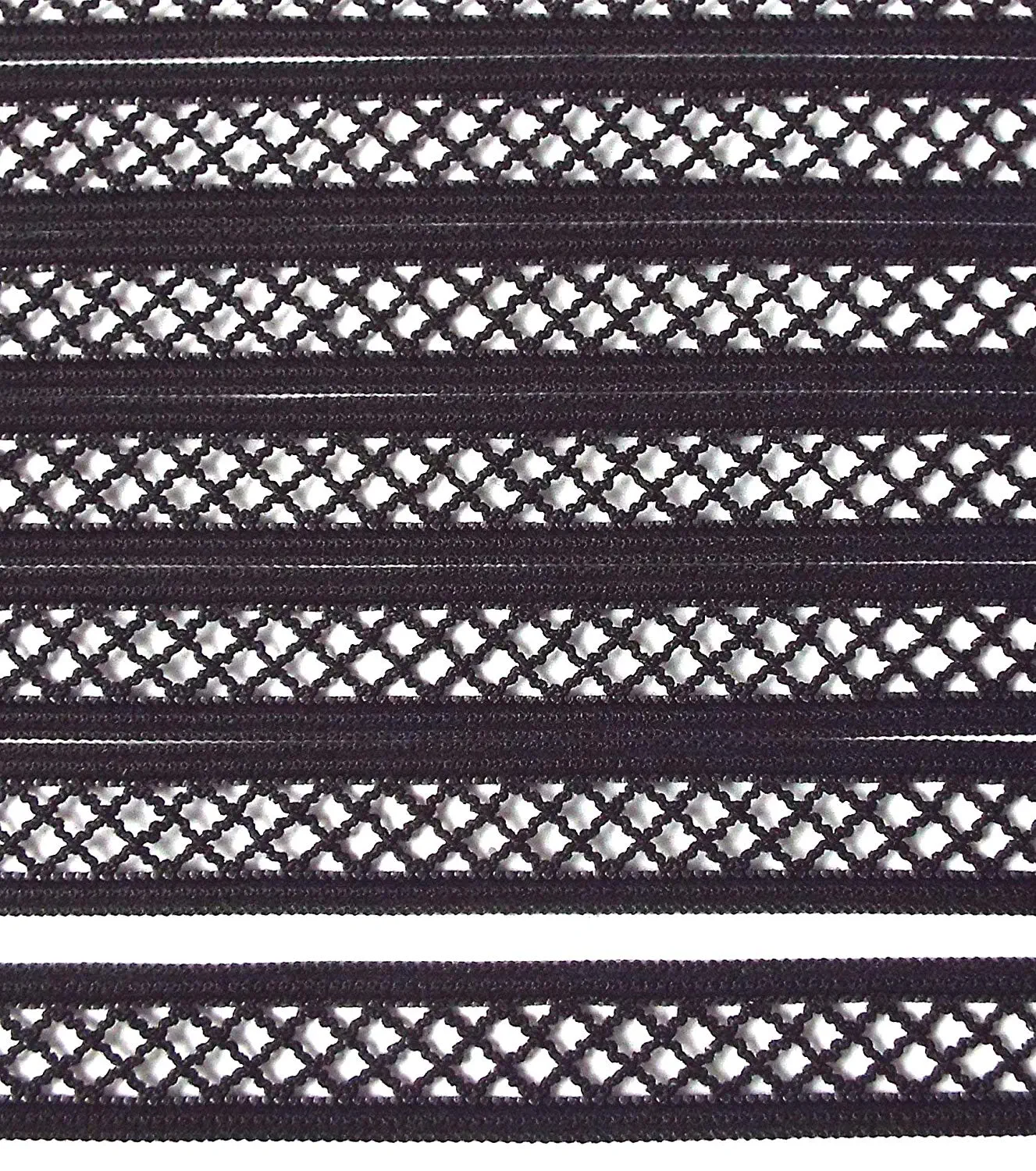3 m Wäschespitze elastisch 13 mm schwarz