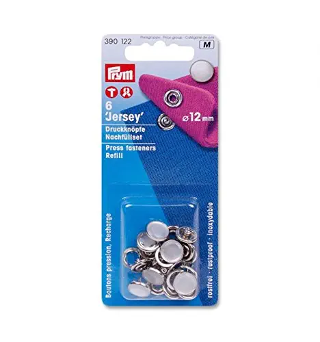 Prym 390122 Nähfrei-Nachfüllpackung für 390117, Perlkappe, 12mm