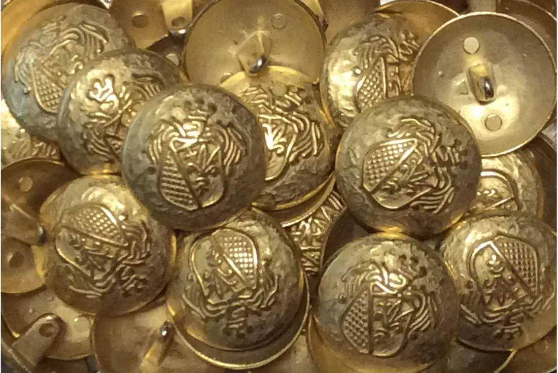 Uniformknopf/Wappenknopf 18 mm gold