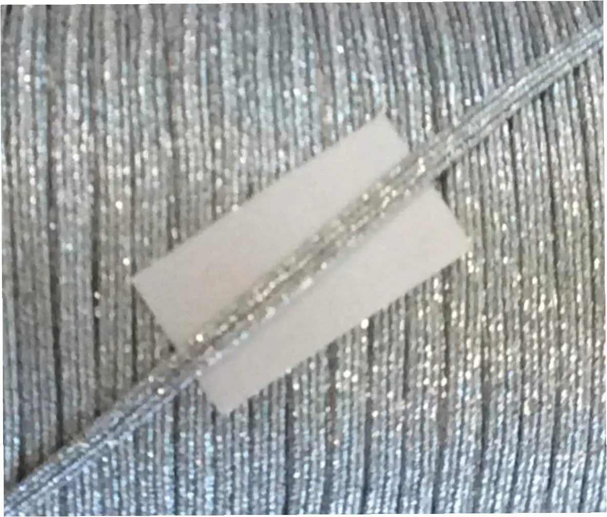 Gummilitze 3 mm silber Lurex