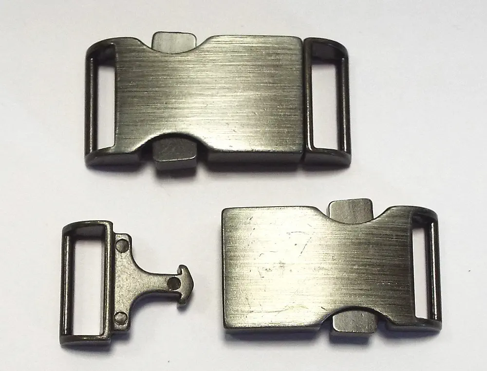 Steckschnalle alt silber 15 mm