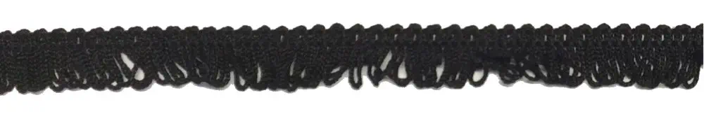 Schlaufenborte/Franse 12 mm schwarz