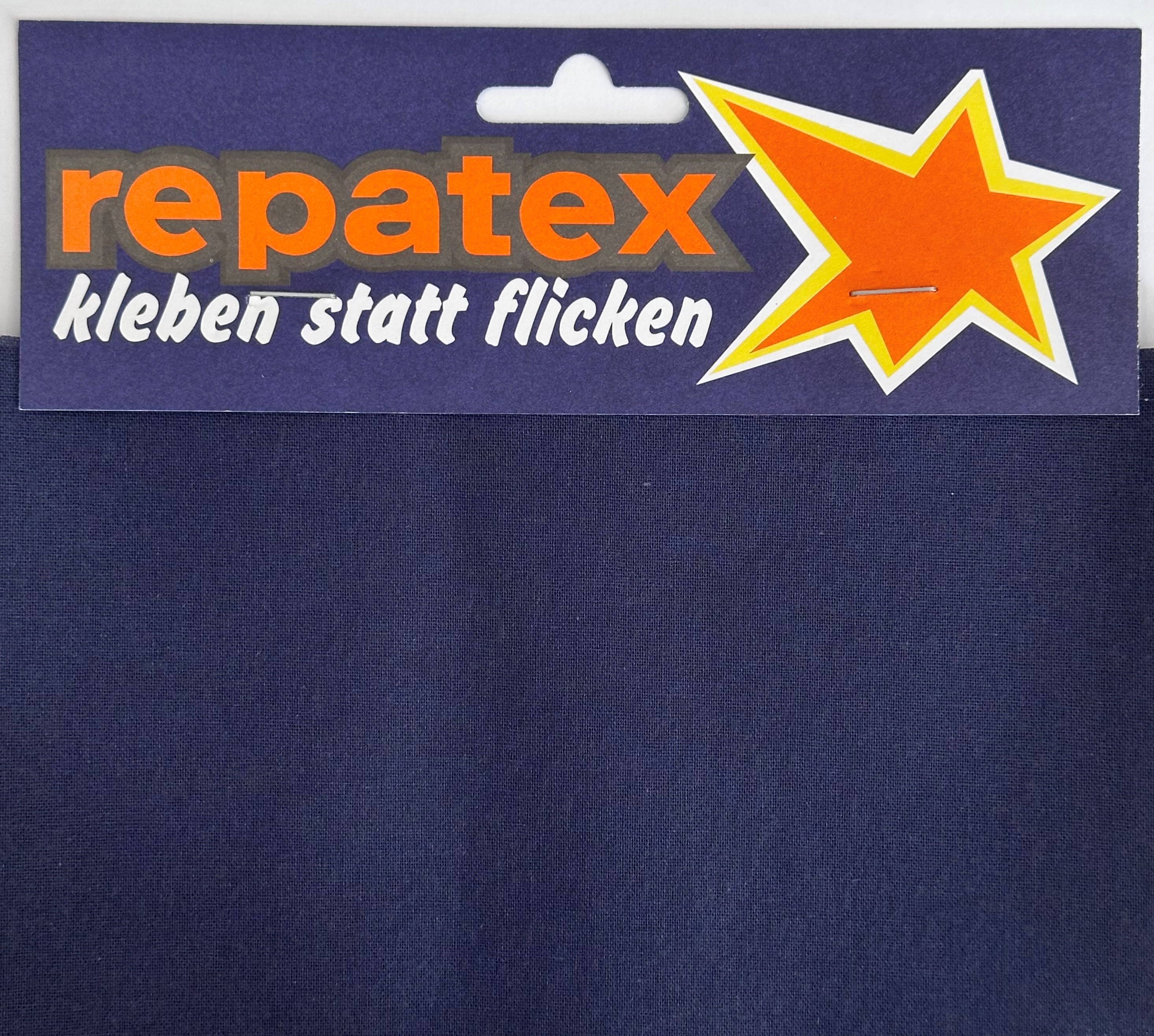 Repatex Reparatur Flicken Bügelflicken Stoff Baumwolle schwarz dunkel blau grau 10 x 42 cm