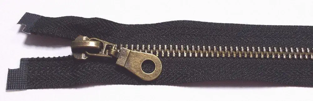 Reißverschluss schwarz, 055 cm Metall teilbar