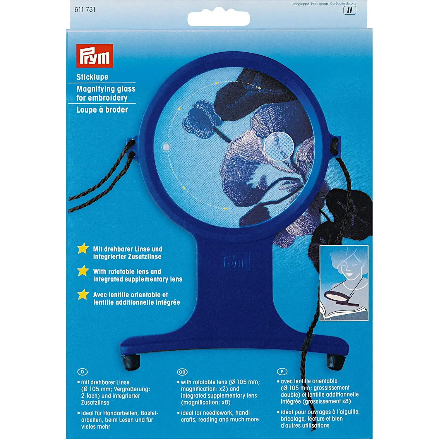 Prym 611731 Sticklupe mit Band