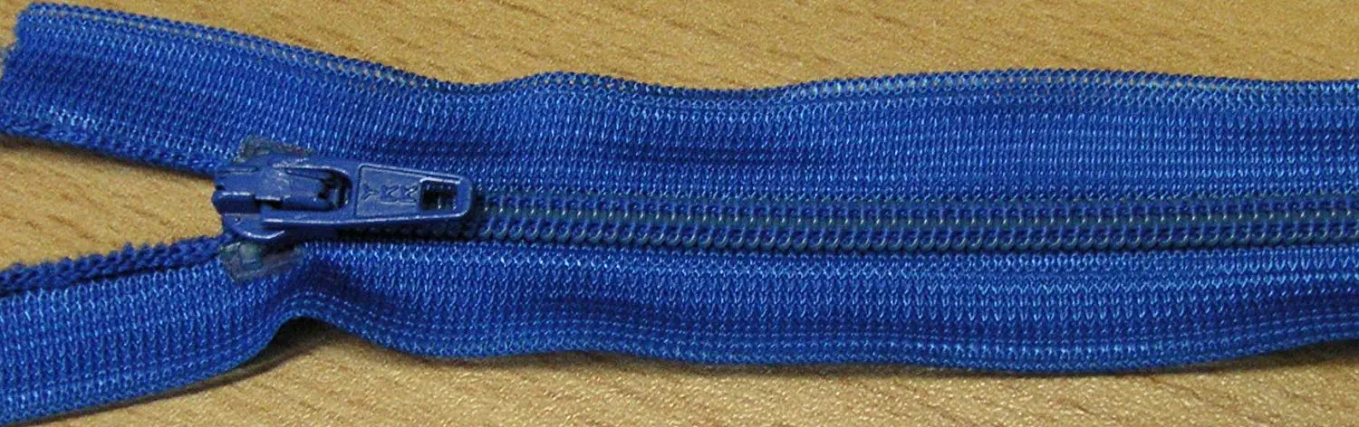 Reißverschluss blau korn, 016 cm Kunststoff nicht teilbar