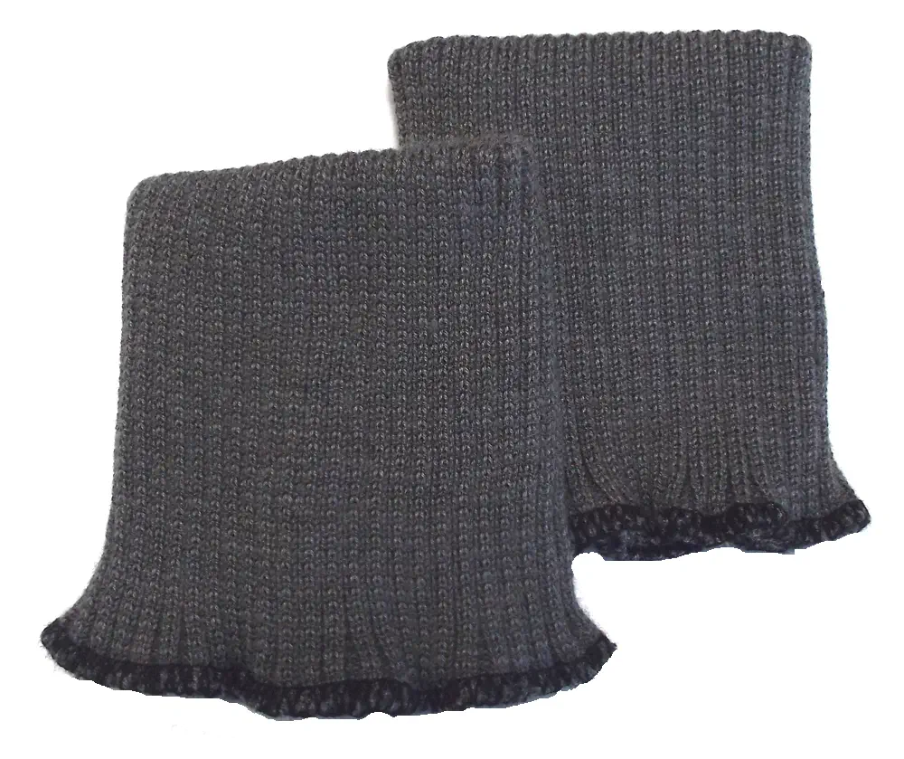 Ärmelbündchen grau grob gestrickt