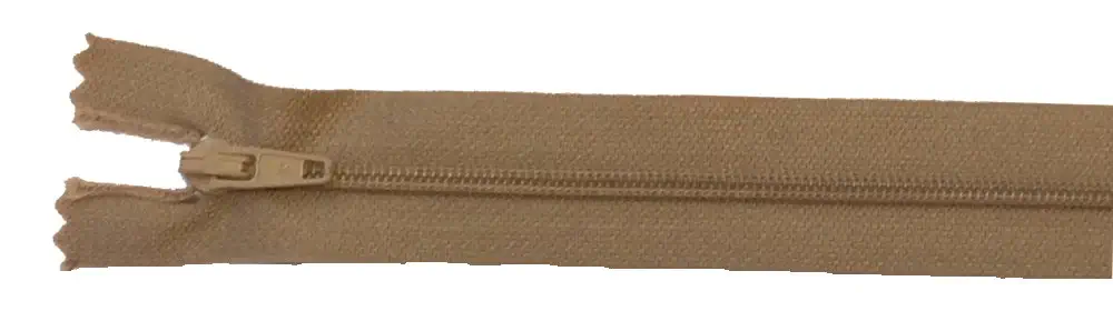 Reißverschluss beige dunkel, 022 cm Kunststoff nicht teilbar