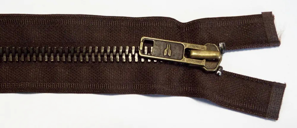 Reißverschluss braun dunkel, 055 cm teilbar