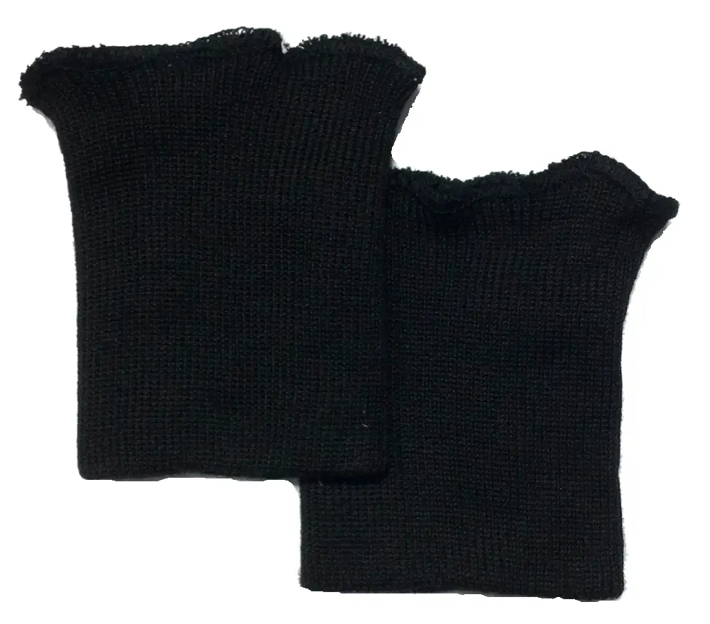 Ärmelbündchen schwarz fein gestrickt