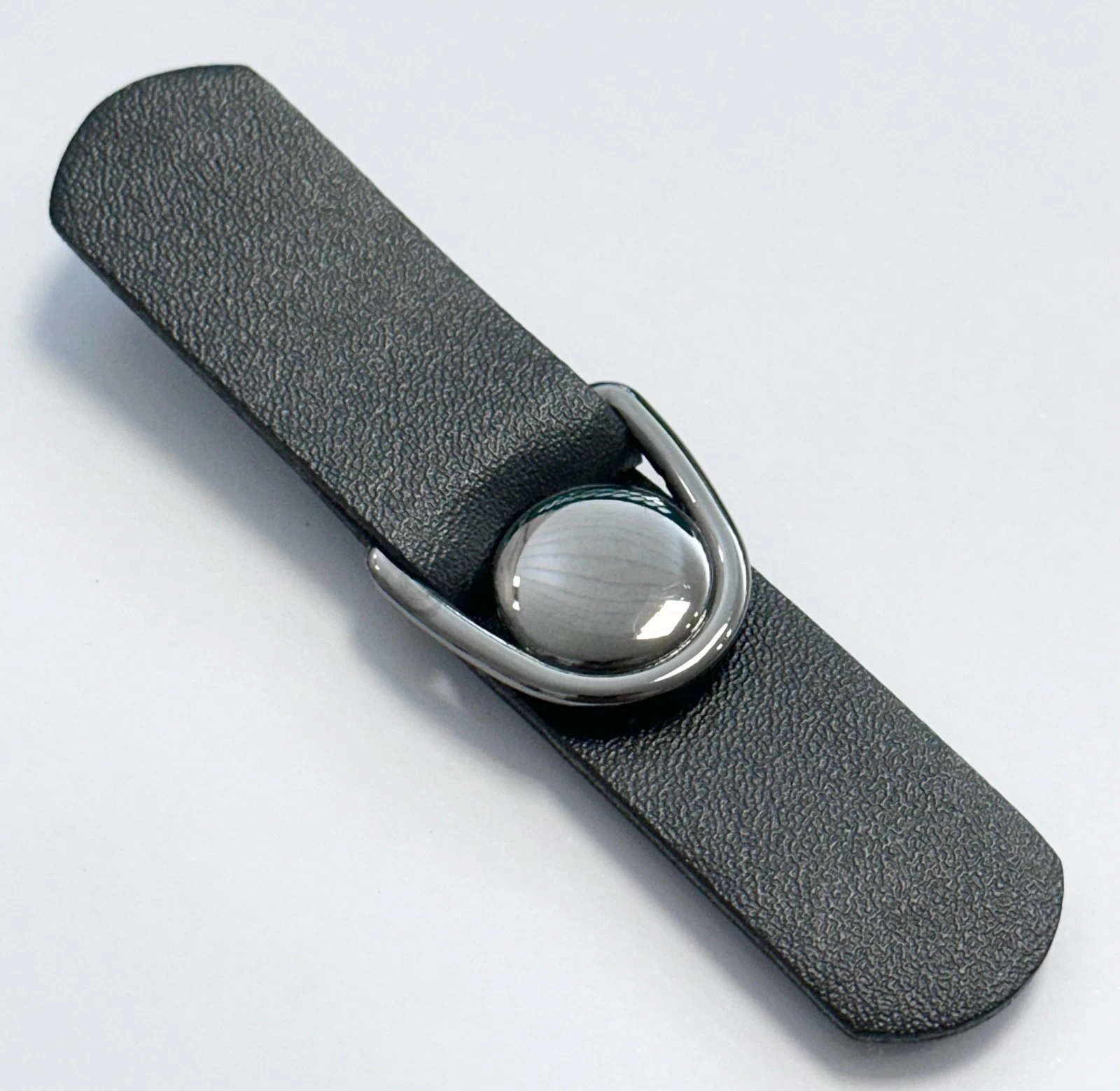 Bekleidungsverschluss Metall Kunstleder schwarz alt silber Jacken Taschen