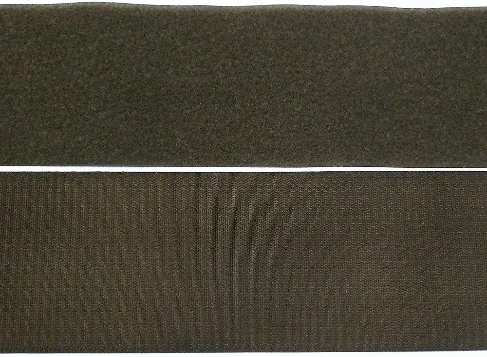 Klettband Haken- und Flauschband 100 mm oliv zum Nähen