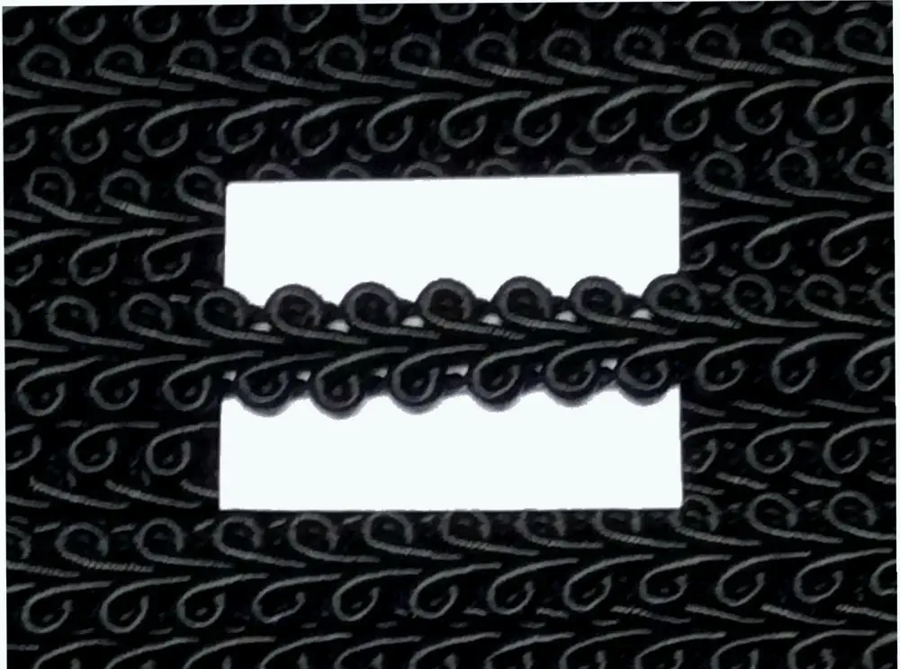 Posamentenborte 10 mm schwarz