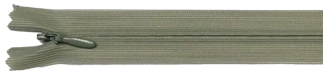 Reißverschluss grün schilf, 040 cm Kunststoff nahtverdeckt