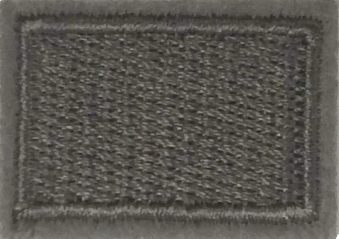 Applikation Rechteck 23 x 33 mm grau aufbügelbar