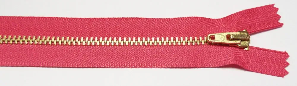 Reißverschluss pink, 018 cm Metall nicht teilbar 4 mm Kette