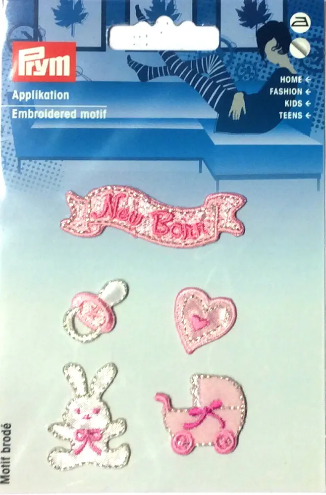 Prym 925376 Applikationen Mädchen  5 Stück bis 50 mm x 20  mm aufbügelbar
