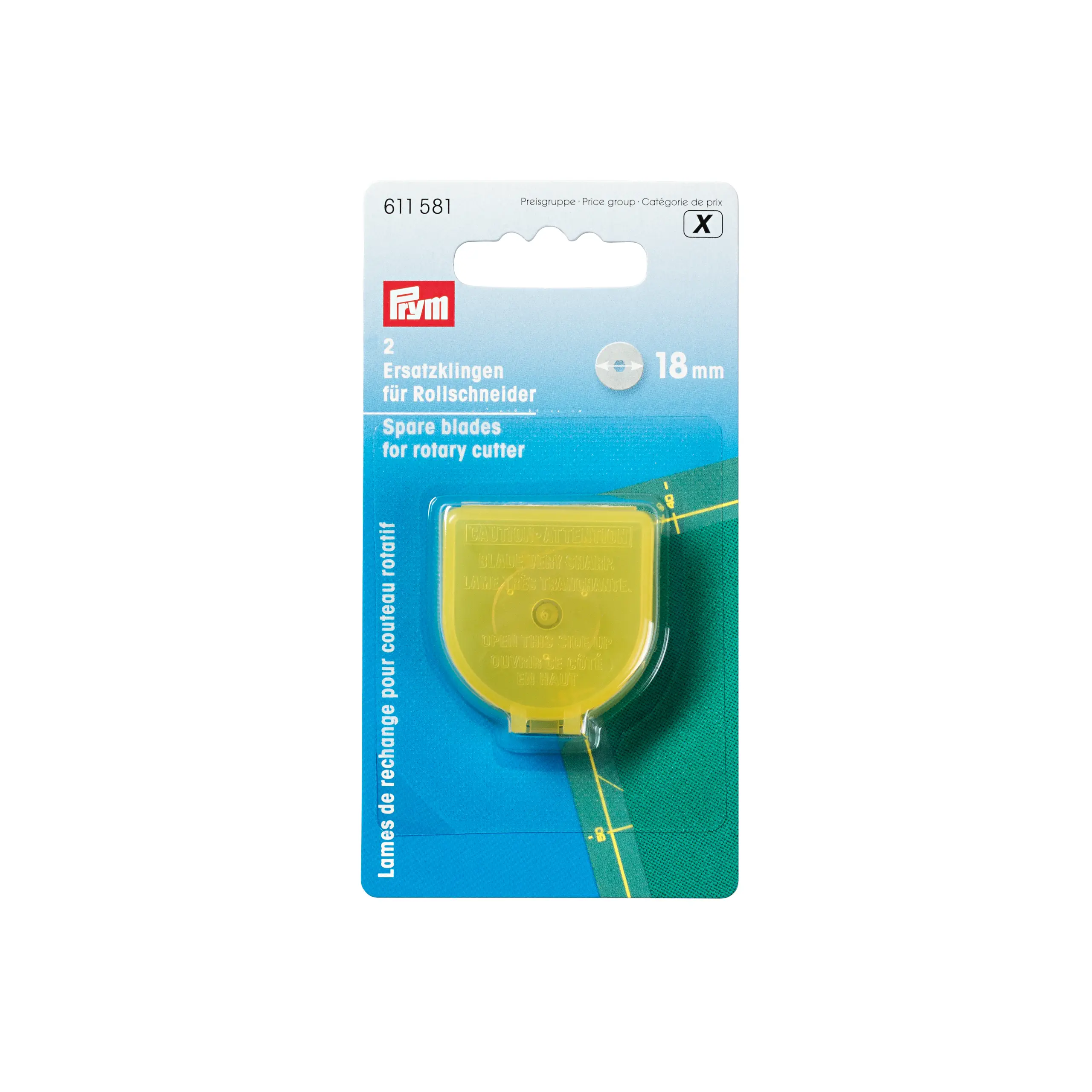 Prym 611581 Ersatzklingen für Rollschneider, Super Mini, 18mm
