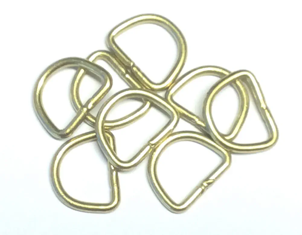 2 Halbringe/D-Ringe gold 20 mm