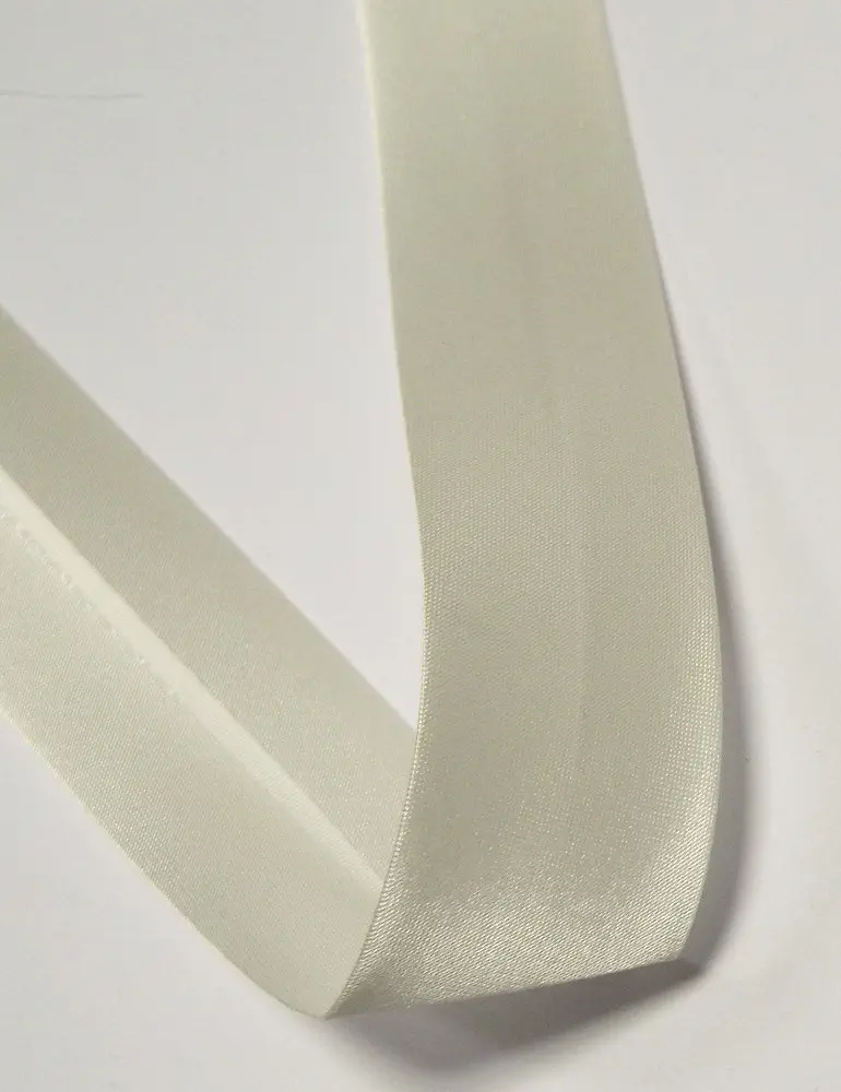 Satinschrägband 20 mm (wollweiß)